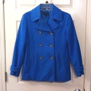 Land's End Royal Blue Wool Peacoat